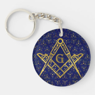 Freemasonry symbol Square and Compasses Key Ring