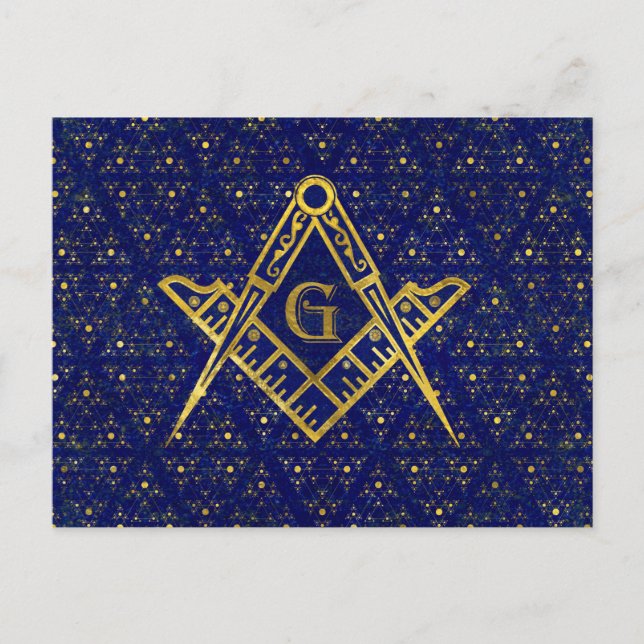 Freemasonry symbol Square and Compasses Postcard (Front)