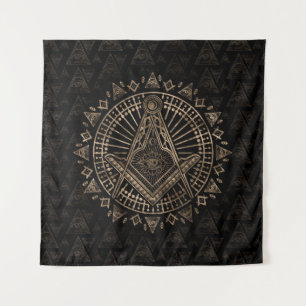 Freemasonry symbol Square and Compasses Tapestry