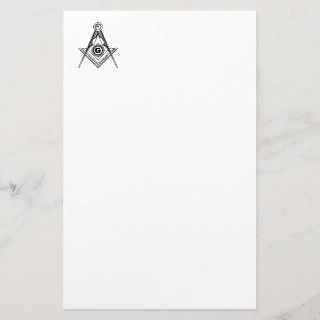 Freemasonry symbol stationery (Front)