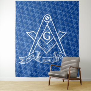 Freemasonry symbol tapestry