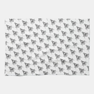 Freemasonry symbol tea towel