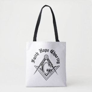 Freemasonry symbol tote bag