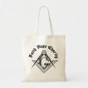 Freemasonry symbol tote bag
