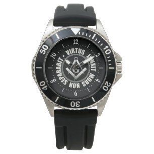 Freemasonry symbol wrist watch