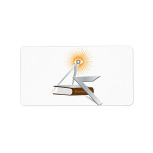 Freemasonry symbols label