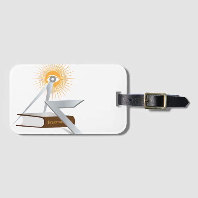 Freemasonry symbols luggage tag (Front Horizontal)