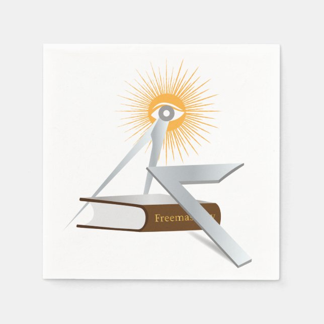 Freemasonry symbols napkin (Front)