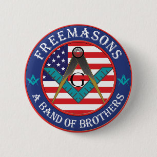 Freemasons - Band of Brothers 6 Cm Round Badge