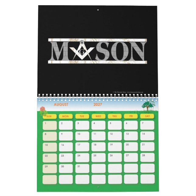 Freemasons Calendar (Aug 2027)