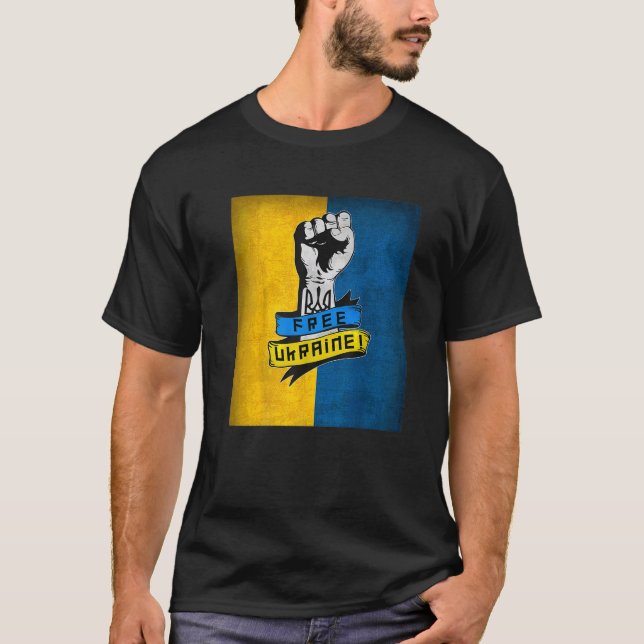 Freenukraine I Stand With Ukraine Pray For Ukraine T-Shirt (Front)