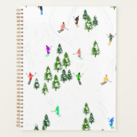 Freeride Alpine Skiers Skiing Illustration Ski  