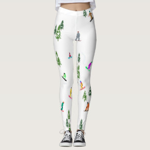 Freeride Snowboard Snowboarder Snowboarding White Leggings