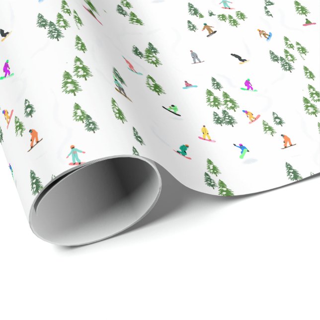 Freeride Snowboard Snowboarder Snowboarding  Wrapping Paper (Roll Corner)