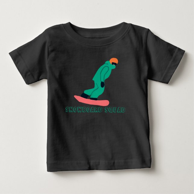 Freeride Snowboarder Snowboard Squad Team Baby T-Shirt (Front)