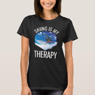 Freeriding Alpine Skiing Is My Therapy T-Shirt