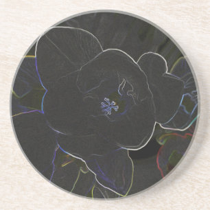 freesia flowers outlined coaster