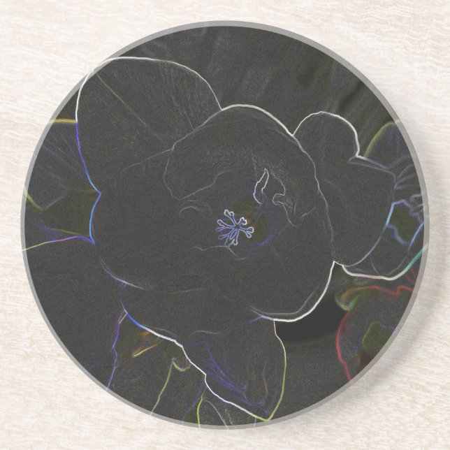 freesia flowers outlined coaster (Front)