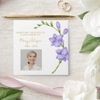 Freesia Seed Packet Memorial Funeral Envelope