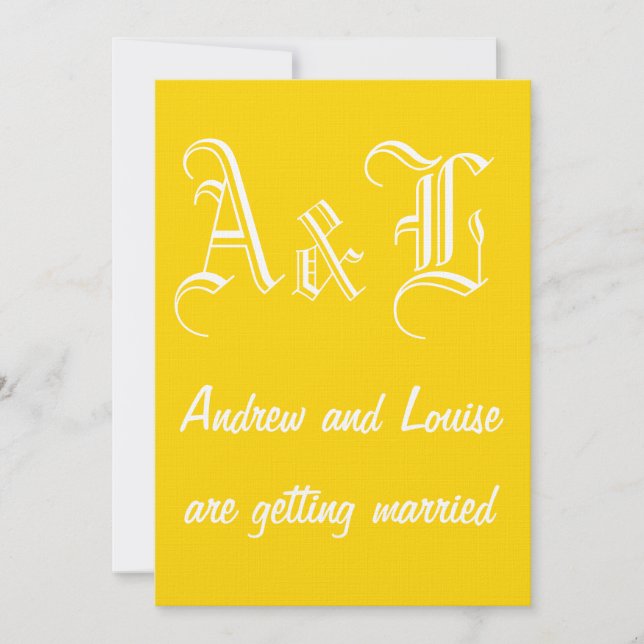 Freesia & White Wedding Invitation (Front)