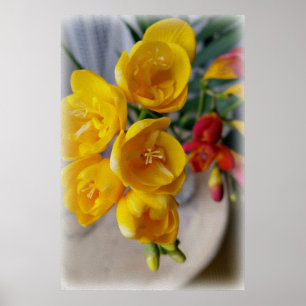 freesias bouquet poster