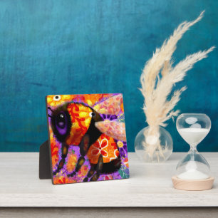 Freestanding Art Print - Whimsical Bumble Bee Plaque