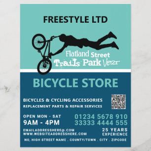 Freestyle Bike Motocross, Cycling Store Advert Flyer