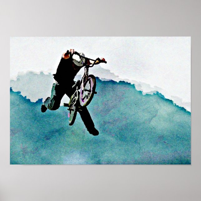 Freestyle BMX Bicycle Stunt Poster (Front)
