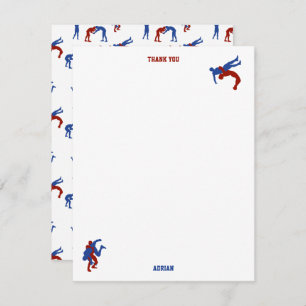 Freestyle Greco Roman Wrestling Custom Name Thank You Card