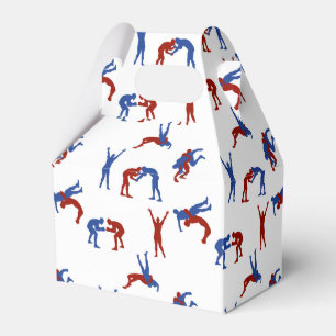 Freestyle Greco Roman Wrestling Pattern Favour Box