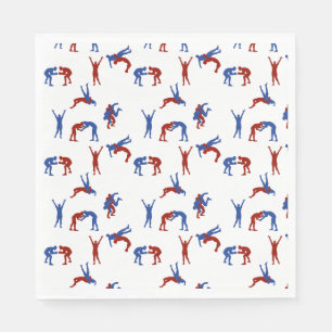 Freestyle Greco Roman Wrestling Pattern Napkin