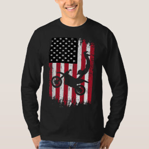 Freestyle Motocross American Flag Motorcycle T-Shirt