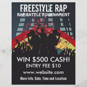 Freestyle Rap Battle Music Flyer