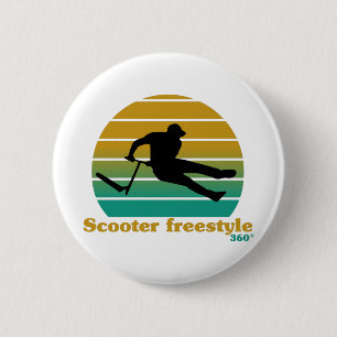 Freestyle scooter 6 cm round badge