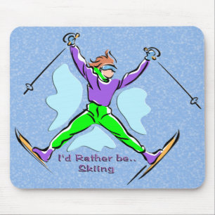 Freestyle Skier Mouse Pad