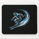Freestyle skiing skier action winter sports art  mouse pad<br><div class="desc">Freestyle skiing skier action winter sports art</div>
