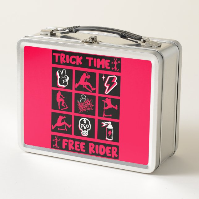 Freestyle Trick Scooter Metal Lunch Box (Front)