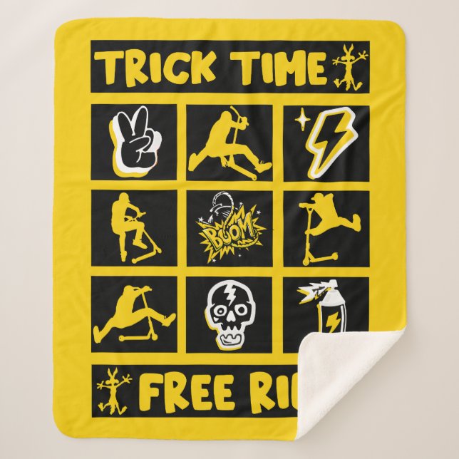 Freestyle Trick Scooter Sherpa Blanket (Front)