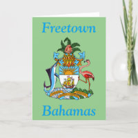 Freetown, Bahamas with Coat of Arms (Eleuthera)