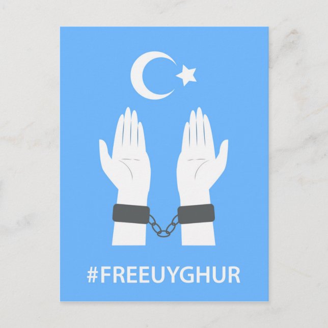 #FREEUYGHUR POSTCARD (Front)