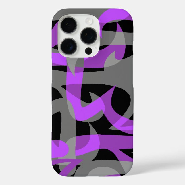 Freeway Abstract Retro Psychedelic Violet Case-Mate iPhone Case (Back)
