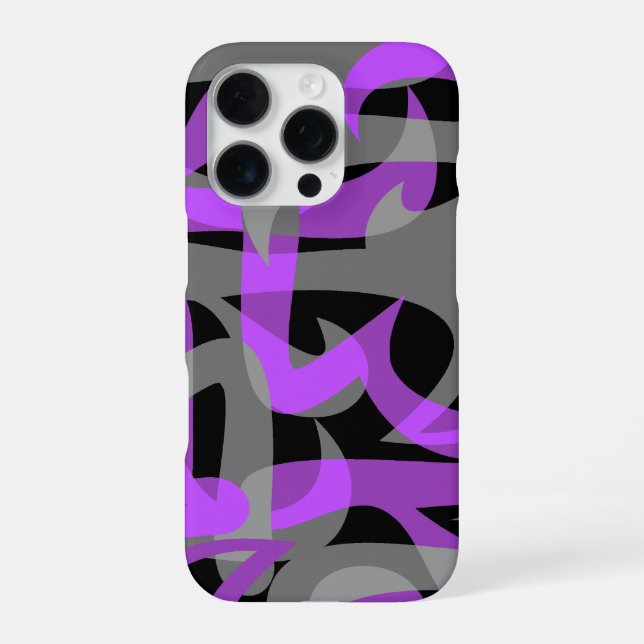 Freeway Abstract Retro Psychedelic Violet iPhone Case (Back)