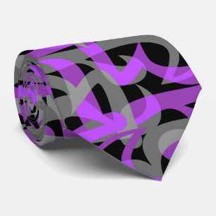 Freeway Abstract Retro Two-Side Print Tie