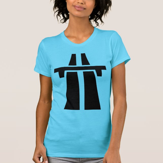 Freeway, Motorway, Autobahn - Black T-Shirt (Front)