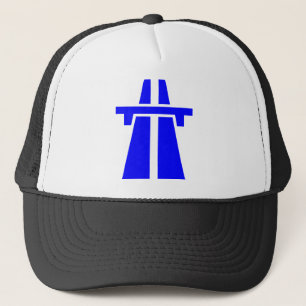 Freeway, Motorway, Autobahn - Blue Trucker Hat