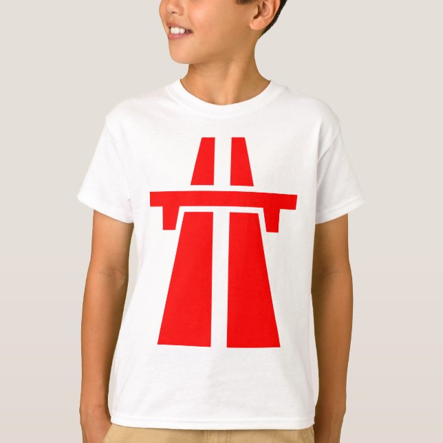 Freeway, Motorway, Autobahn - Red T-Shirt (Front)