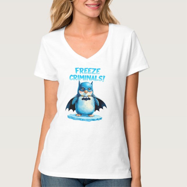 Freeze Criminals - Dark Penguin T-Shirt (Front)