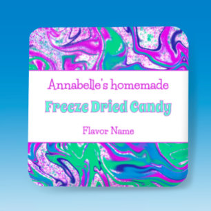 Freeze Dried Candy Bright Custom Product Label