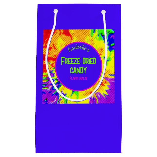 Freeze Dried Candy Colourful Custom Promotional Small Gift Bag (Front)
