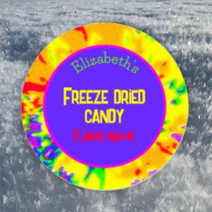 Freeze Dried Candy Colourful Personalised Label